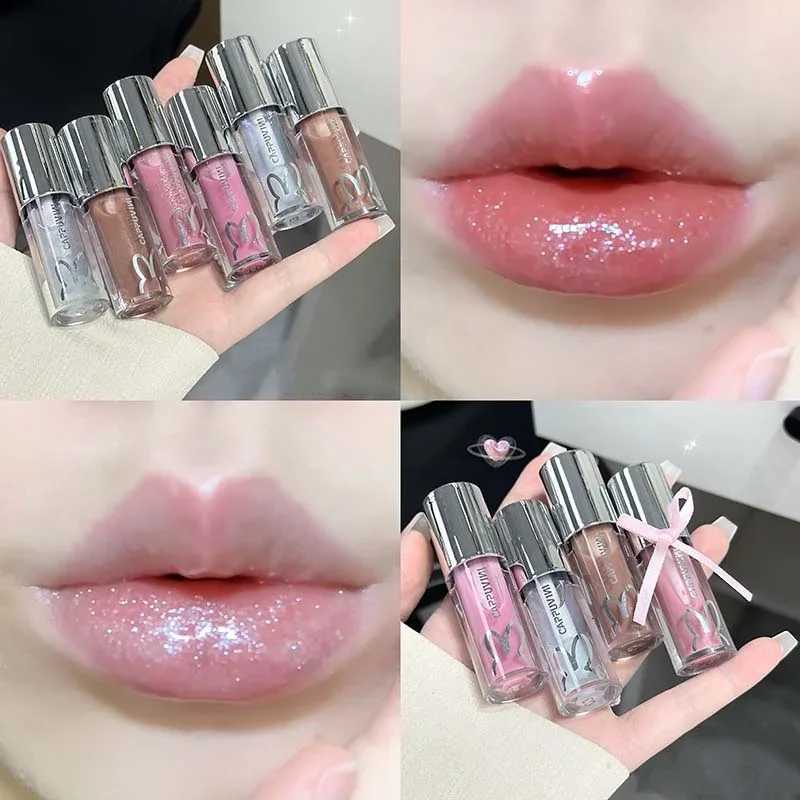 Cute Sparkling Mirror Lipstick Moisturizing Sexy Pink Shining Lips Gloss Long Lasting Lip Tint Makeup Jelly Glaze CosmeticsT251222