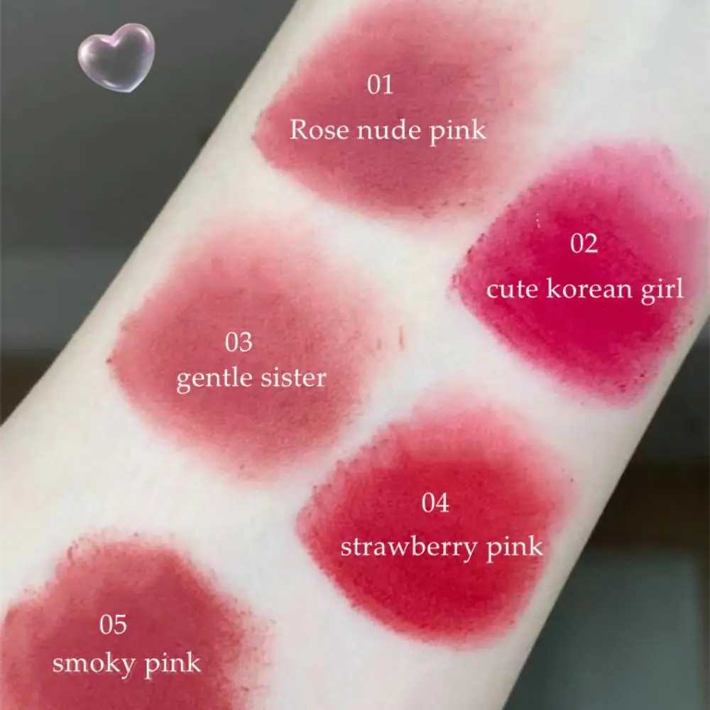 Cappuvini Nifty Bear Pink Series Lip Glaze Set Velvet Matte Smooth Texture Long-lasting Easy to Apply Lip GlossT251222