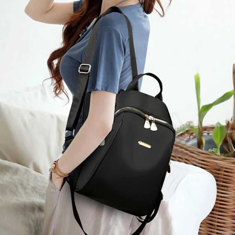 The neutral color rectangular backpack for men and women with two shoulder straps is suitable for travel and outingsM251222