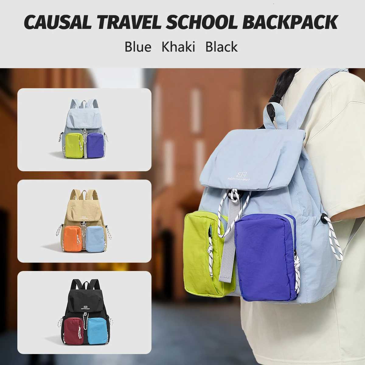 Backpack Outdoor Mountaineering and Mountaineering Womens Travel Ultra-Light Portable Summer Ultra-Thin Hiking School BagM251222