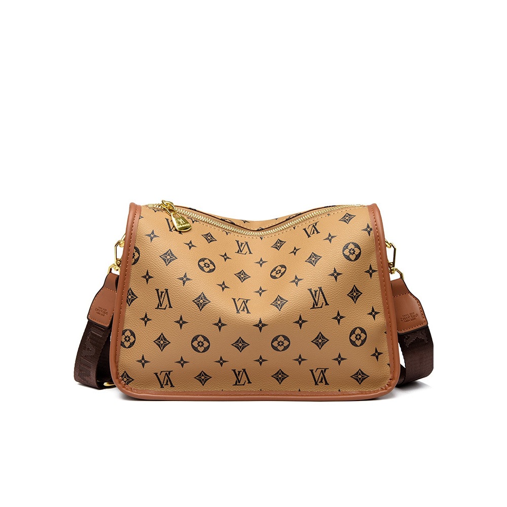 OULAIMEIZI designer bag 2025 luxury printed Boston bag versatile commuting large capacity shoulder bag for women