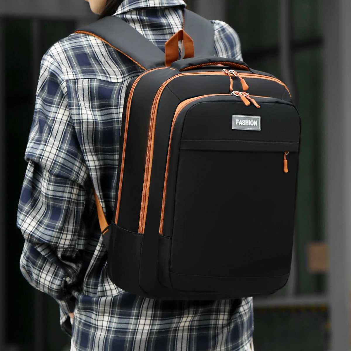 Fashionable Business Backpack for Men Lightweight School Bag for Business Trips College Students Commuting Mens Laptop Backpack Womens Carry-OnM251222