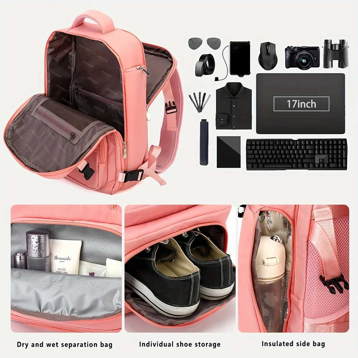 Travel Backpack Mens Business Backpack School Bag with Shoe Warehouse Large-Capacity Laptop Waterproof Fashion BackpackM251222