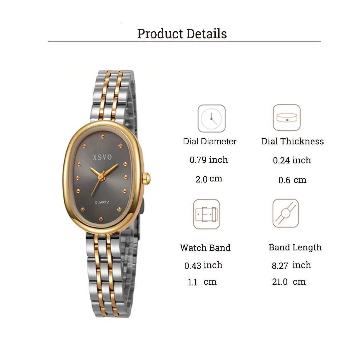 Fashionable simple and elegant oval rhinestone sc Wens quartz set of 5 s suitable for Thanksgiving Christma M251222