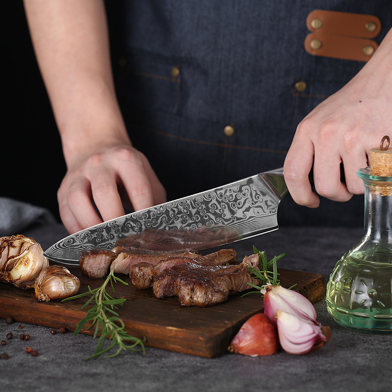 Japanese Kiritsuke Knife Damascus Steel VG10 Sharp Meat and Vegetable Professional Chef Knife Kitchen Cooking Tools 241224