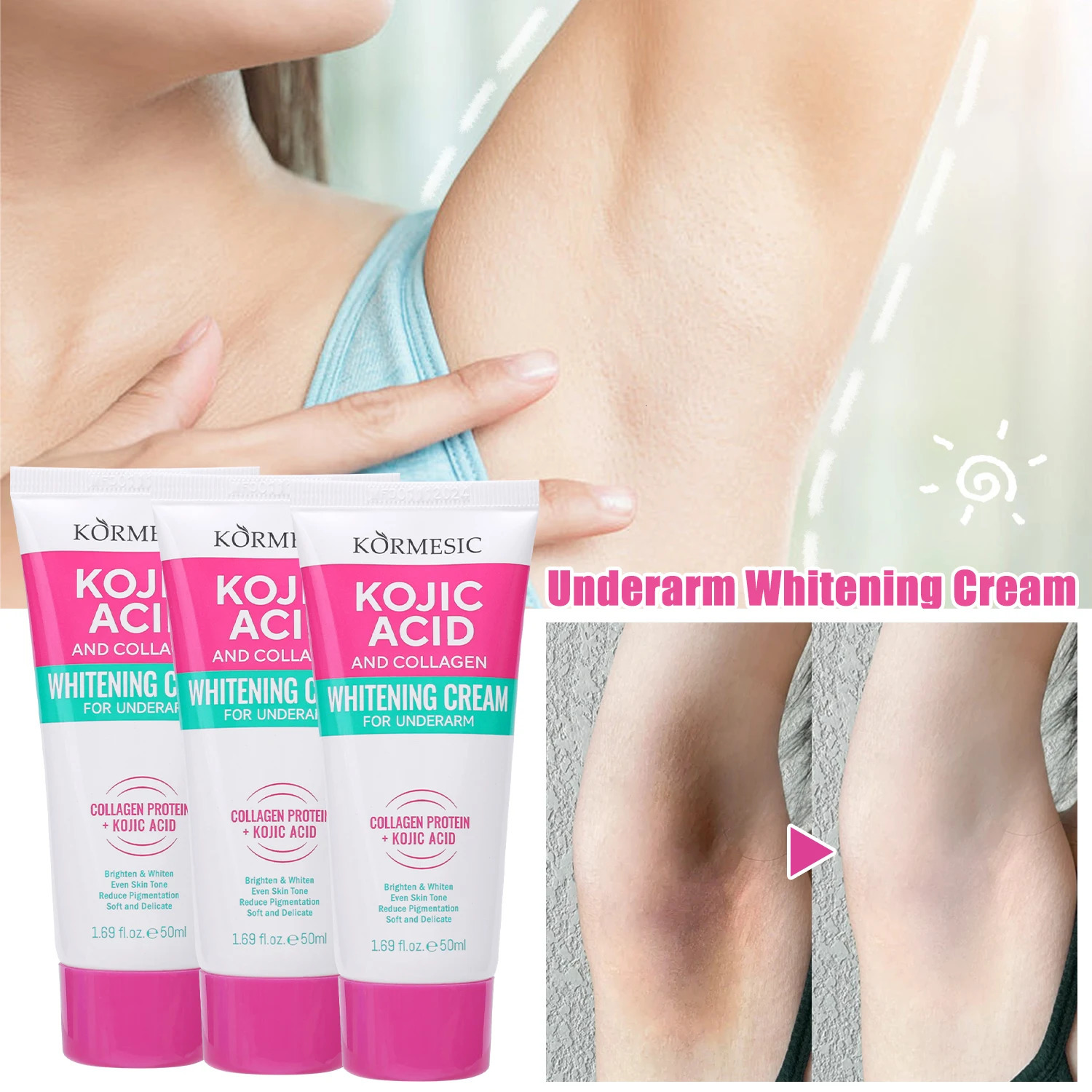 Body Moisturizing Underarm Whitening Cream Bleach Butt Knee Private Parts Melanin Brighten Lighten Dark Skin Care Women Beauty 251216