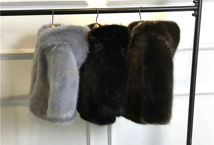 Girl Fur Coat Winter Children Cotton-padded Korean Style Boys and Girls Mink Hair Hooded Fur Coat Short Baby Fur Coat 251216 - view 6