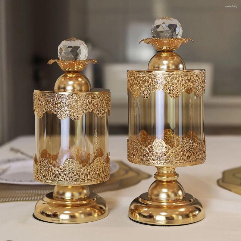 Candle Holders Lace Edge Multipurpose Holder & Candy Display Jar Home Wedding Sign-in Table Decor In 3 Sizes H260310