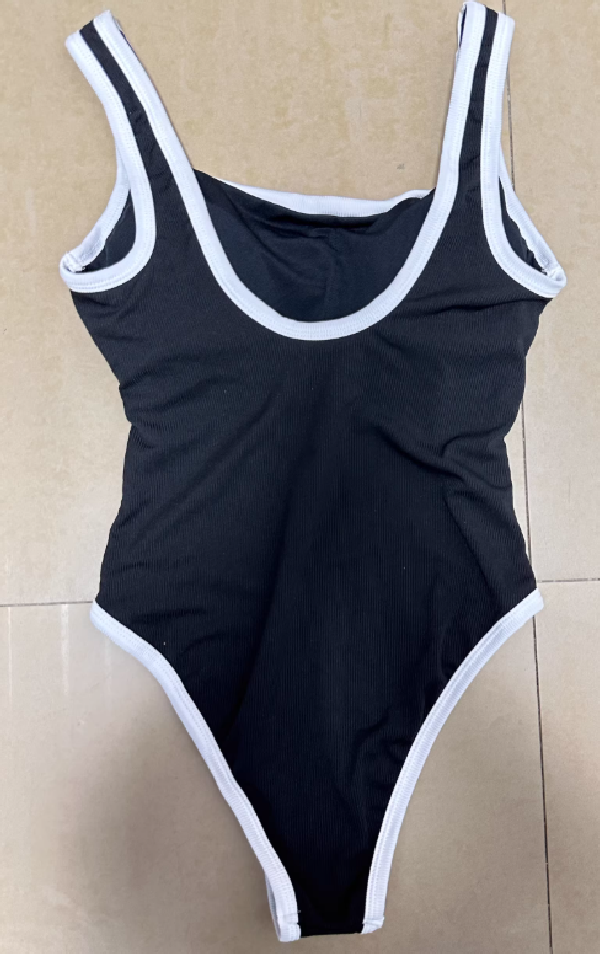 Women's Swimwear Sexy Push Up Bikini Set Solid Black White Biquini Swimsuit Thong Summer Brazilian One Piece Bathing Suit Beachwear