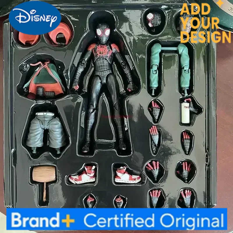 Disney Spiderman Gwen Peter Action Figure Anime Spider-Verse Collection Sentinel Miles Morales Figures ChildrenS Xmas Gifts Toys H251222