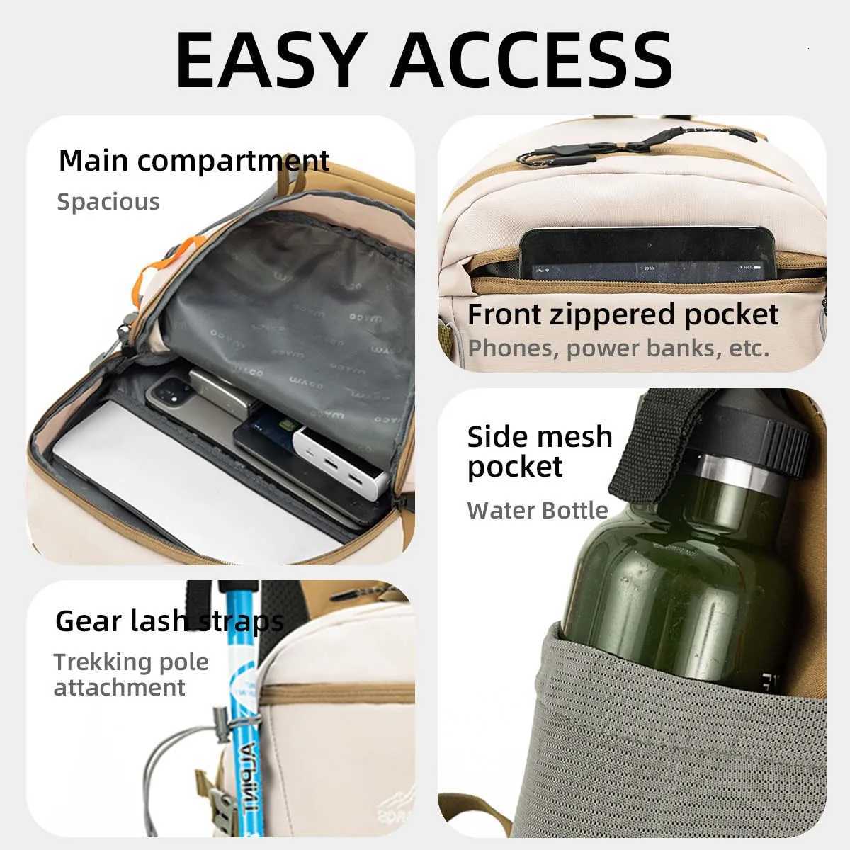 t Sports Commuting Outdoor Professional Waterproof Backpack Large Capacity Fashionable Mountaineering Bag Travel Hiking Backpack Junior High SchoolM25