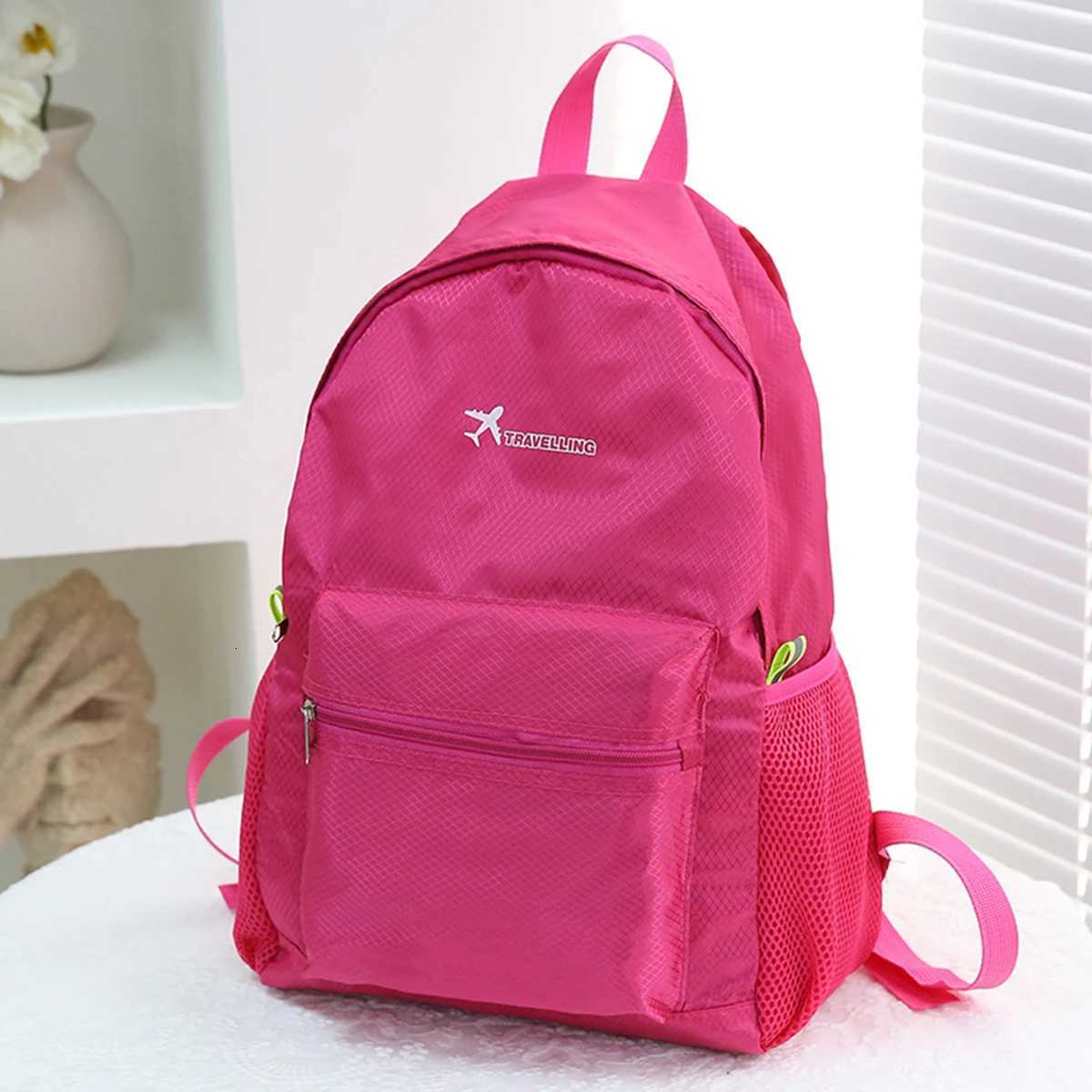 Backpack Outdoor Mountaineering and Climbing Womens Travel Ultra-Light Portable New Summer Ultra-Thin Foldableing Hiking Skin Bag Cosmetics BagM251222