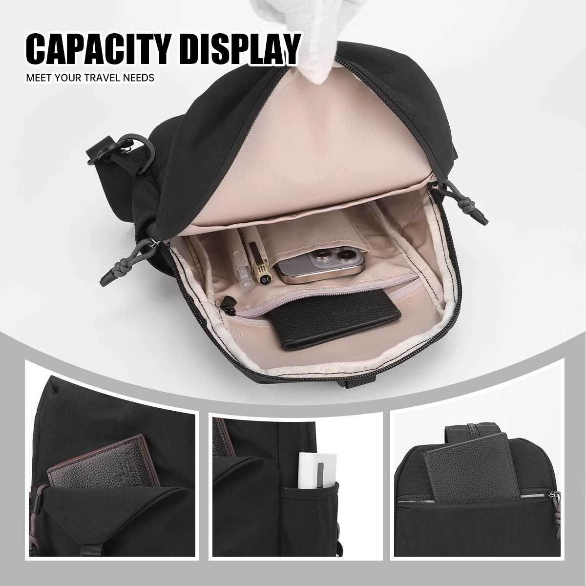 Double Shoulder Dual-Use Bag for Men Korean Style Fashionable Casual Travel Small Backpack Multi-Functional Sports Chest Bag Cycling Crossbody BagM251