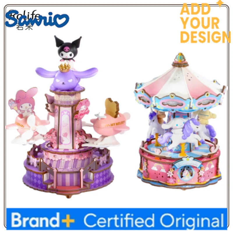 Sanrio New Rolife Dreamland Super Cute Diary Series DIY Handmade Music Box Surprise Assembly Toy Gift Original in Stock H251222