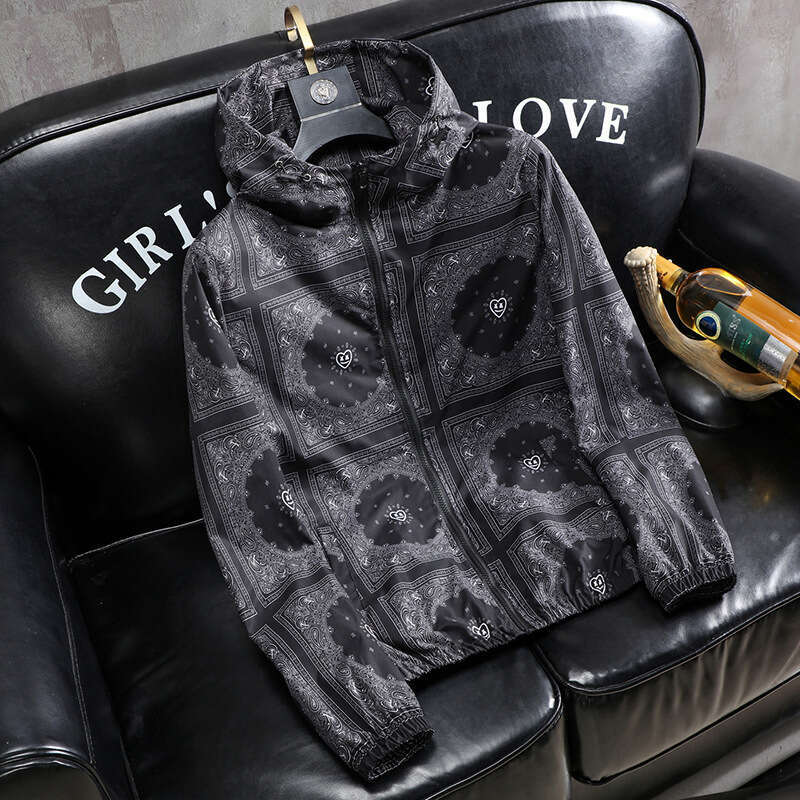 Men's Spring Autumn 2024 Trendy Slim Fit Hooded Jacket Outerwear Coat