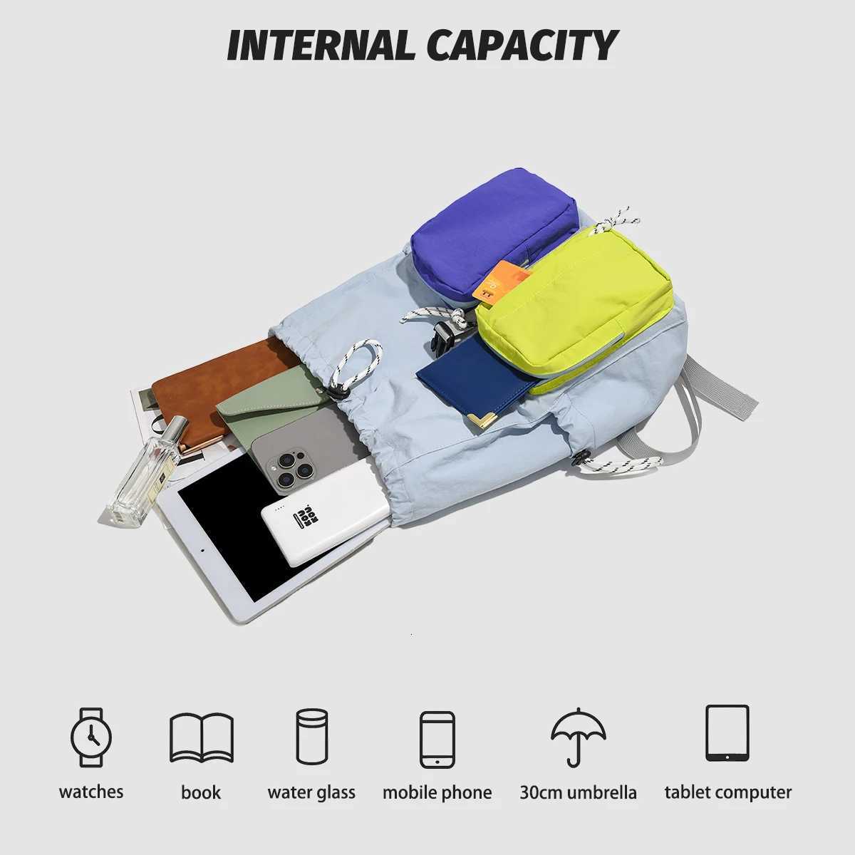 Backpack Outdoor Mountaineering and Mountaineering Womens Travel Ultra-Light Portable Summer Ultra-Thin Hiking School BagM251222