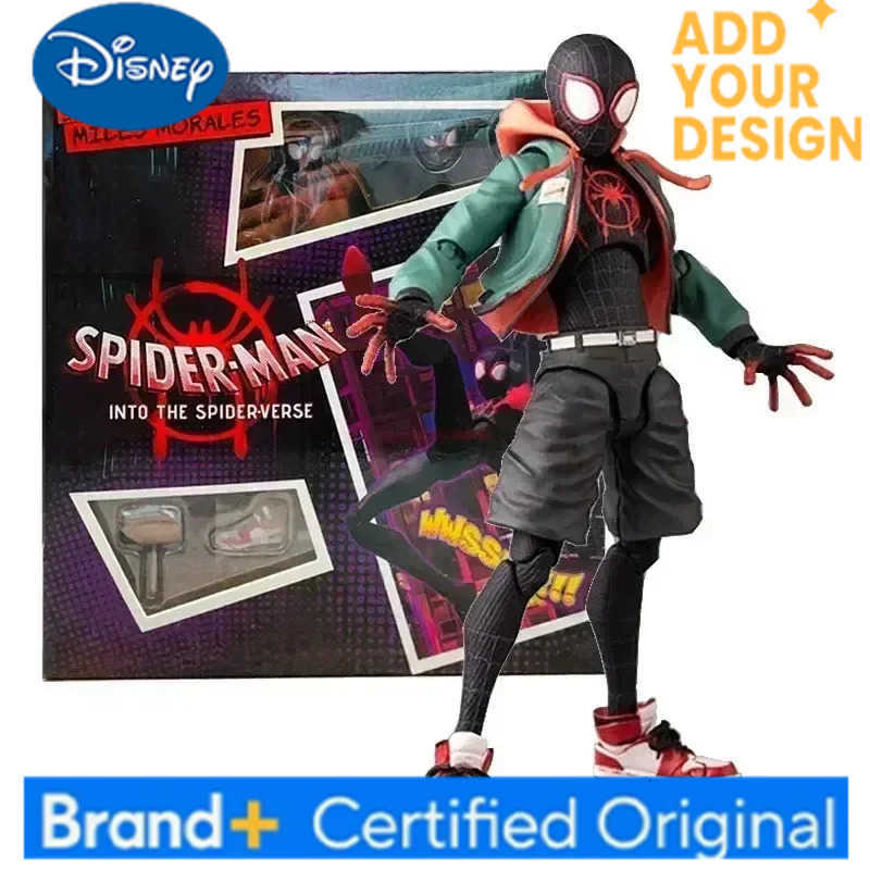 Disney Spiderman Gwen Peter Action Figure Anime Spider-Verse Collection Sentinel Miles Morales Figures ChildrenS Xmas Gifts Toys H251222