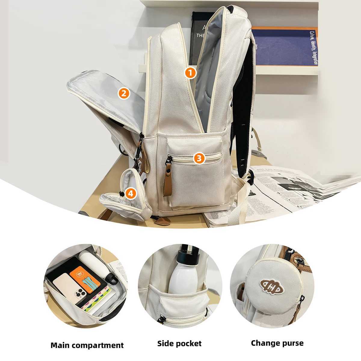 ashionable Schoolbags for Junior High and High School Students Womens BurdenReducingS pineProtectingLi ghtweightSc hoolbagsBa ckpackswi thLa rgeCa paM