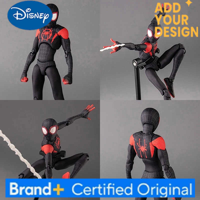 Disney Sv Action Spiderman Miles Morales Action Figure Collection Sentinel Marvel Spider-Man Into the Spider Verse Figures Model Toys H251222