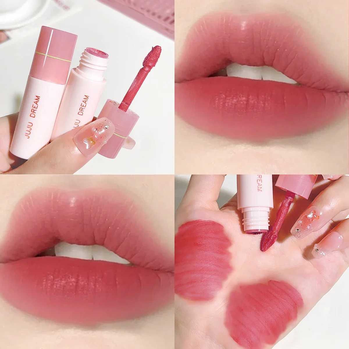 JUJU Dream Small milk tube lip gloss airy white matte lifting lipstick velvet matte lip gloss lip glossT251222