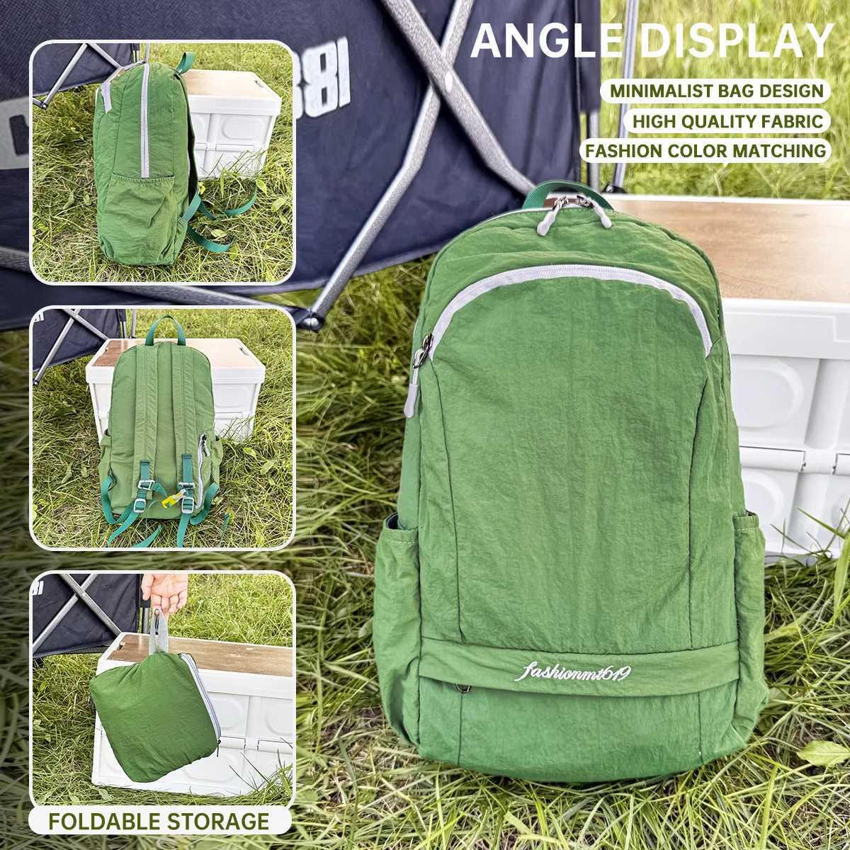 t Waterproof Nylon Backpack for Women Outdoor Travel Mountaineering Large-Capacity School Bag College Student Class Travel Small Backpack for MenM2512