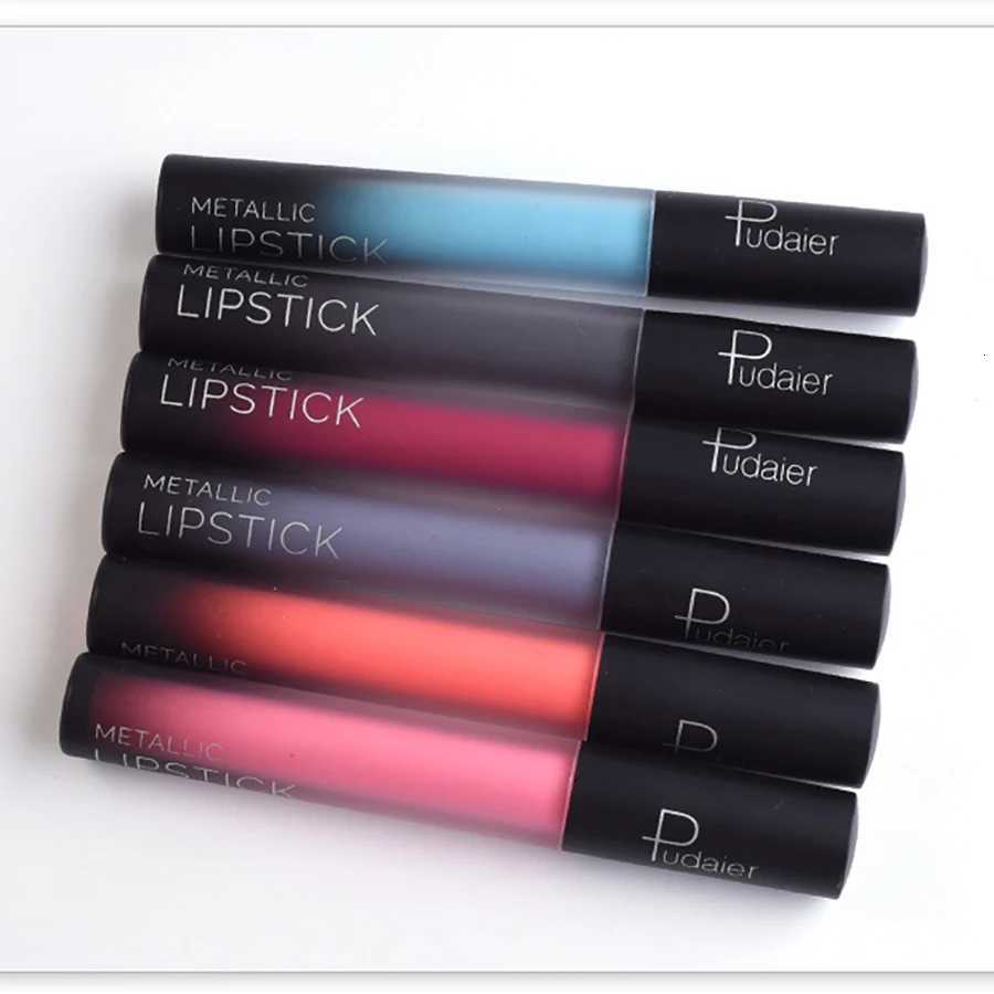 Pudaier Waterproof Nude Tint Liquid Lipstick Smooth Cosmetics Matte Lip Gloss Makeup Colorful Lipgloss Cream Make up GlossesT251222