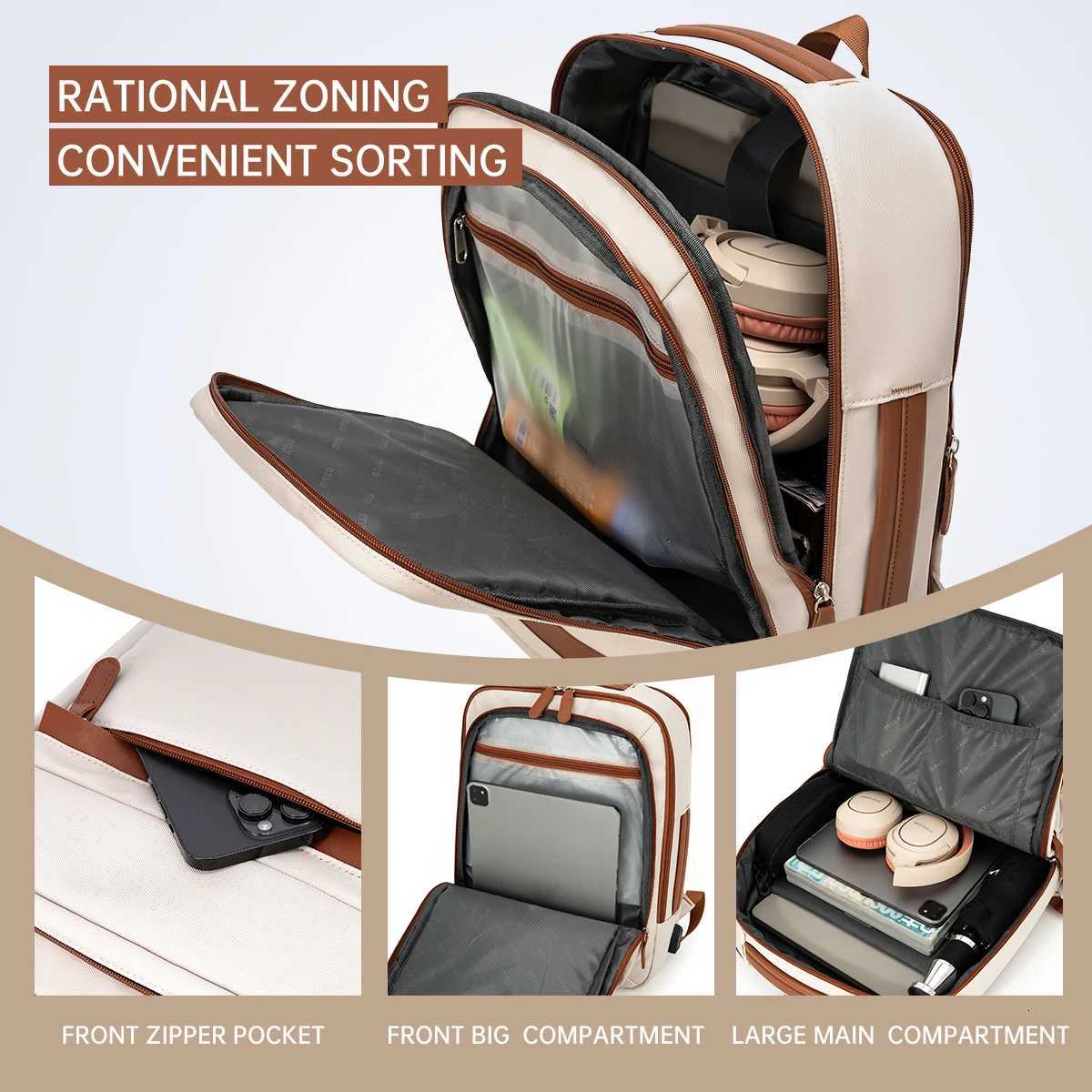 High-Quality USB Rechargeable Backpack Mens Waterproof Bag Large Laptop Backpack Unisex School Bag Youth BackpackM251222