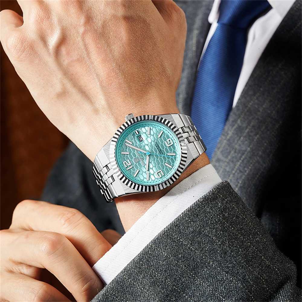 PAAZU Top Luxury Man Waterproof Stainl Steel Men Wrist Luminous Date Week Fashion Busin Quartz Mens es M251222