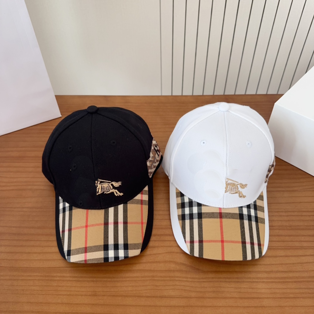 Unisex Designer Baseball Cap - Knight Embroidery Plaid Patchwork | Black White Multi-Color High-Quality Outdoor Hat