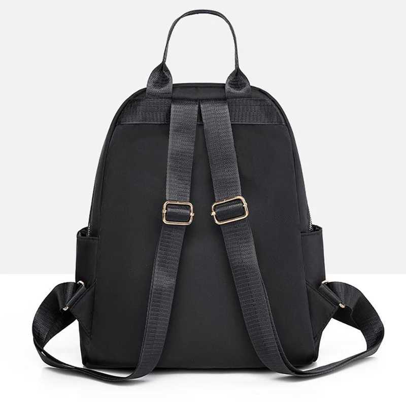 Womens fashion Oxford cloth double shoulder bag with embroidery and adjustable crossbody strapM251222