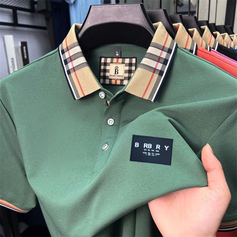 Designer Polo shirt fashion brand men's Polo casual T-shirt high-end clothing street style men's T-shirt Polo shirt