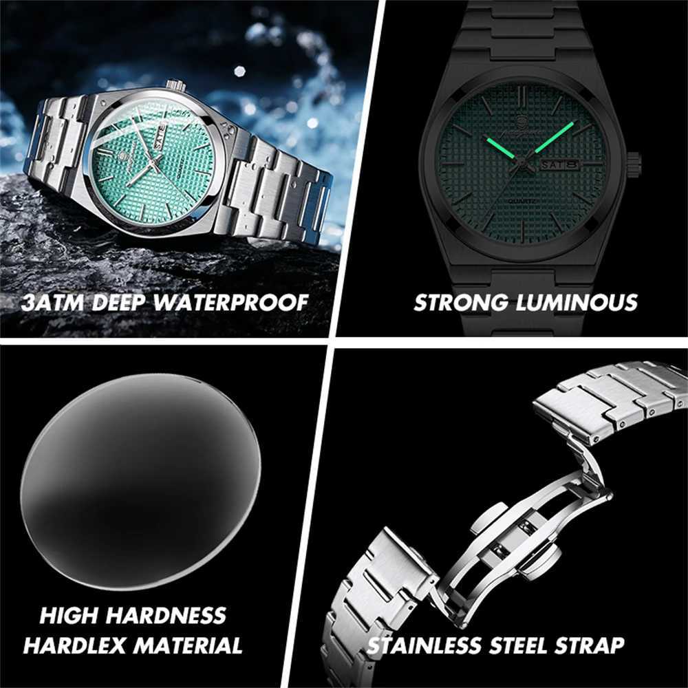 2025 New Luxury Men Busin es Cndar fresh Quartz Wristes For Mens Clock Reloj HbreWith Box M251222