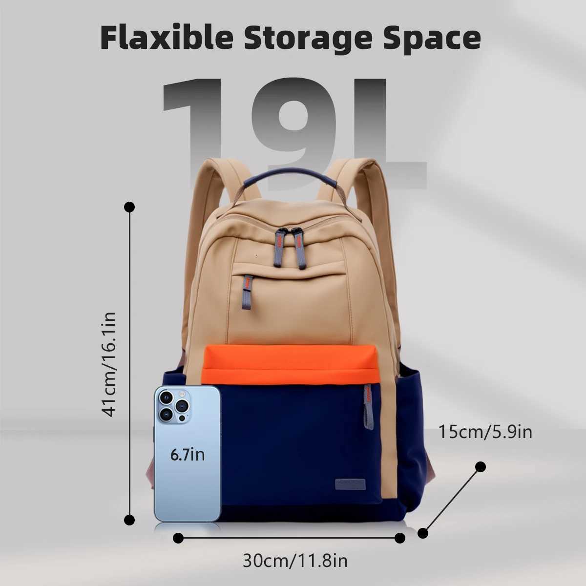 tyle Backpack for Female High School Students Lightweight School Bag for College Students Versatile LargeCapacityC omputerB ackpackf orM enO utdoorS p