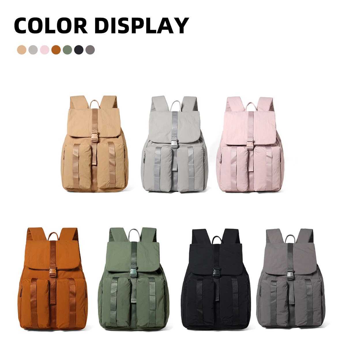 Drawstring Backpack for Women 2025 New Fashion Versatile Travel Lightweight Backpack Small Commuter Waterproof Small School Bag Couple Student ClassM2