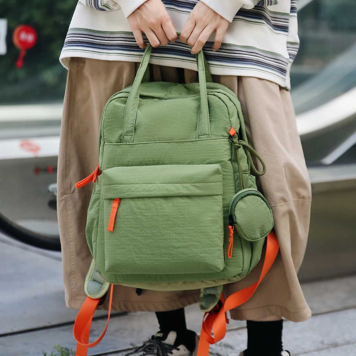Autumn and Winter New Small Plaid Backpack Korean Style High School Student Schoolbag Female College Student Outdoor Backpack Male Travel Sports Hikin