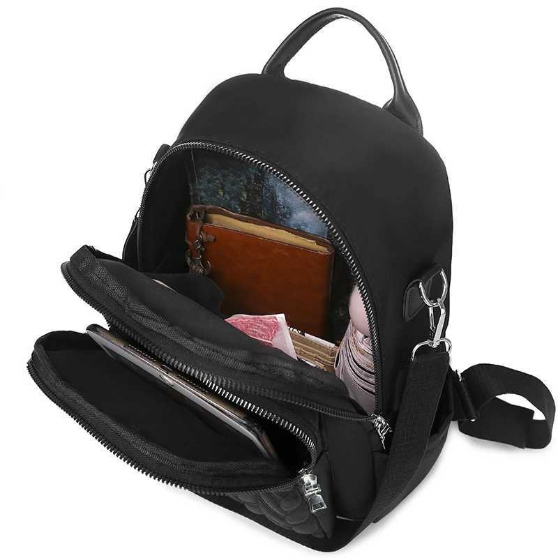 Unisex square bag for men and women travel small backpack multiple pockets design simple student school bagM251222