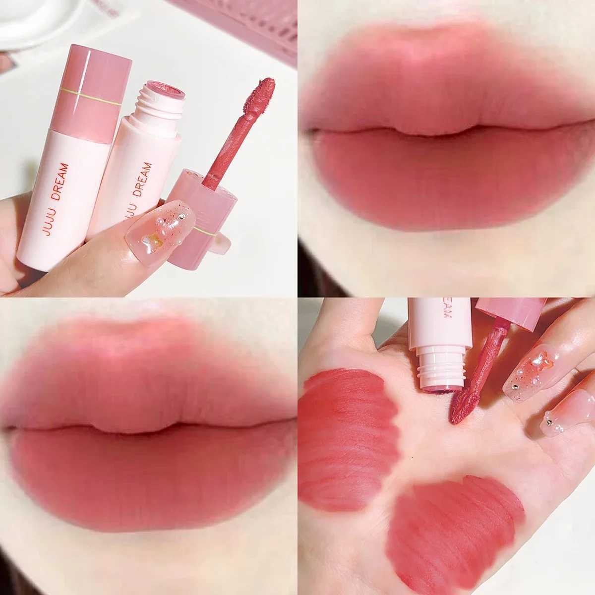 JUJU Dream Small milk tube lip gloss airy white matte lifting lipstick velvet matte lip gloss lip glossT251222