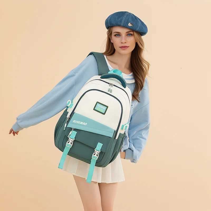 Junior High School Student Schoolbag Female 2024 New Large Capacity Strong and Durable High Value Backpack Cute BackpackM251222