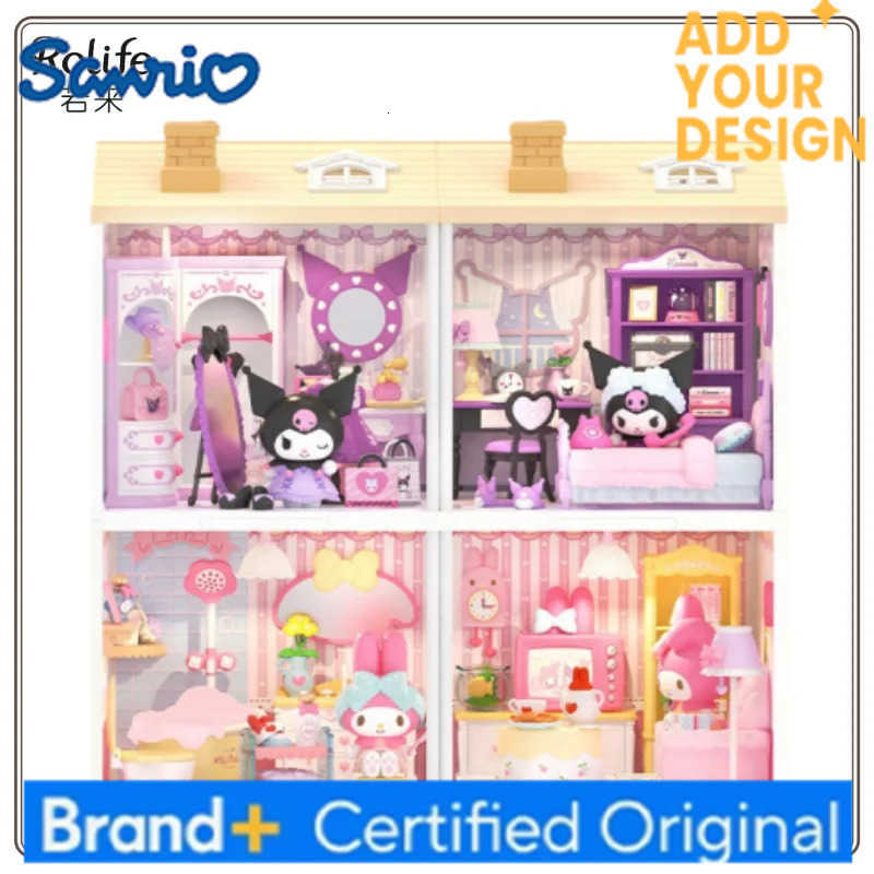 Sanrio New Rolife Dreamland Super Cute Diary Series DIY Handmade Music Box Surprise Assembly Toy Gift Original in Stock H251222