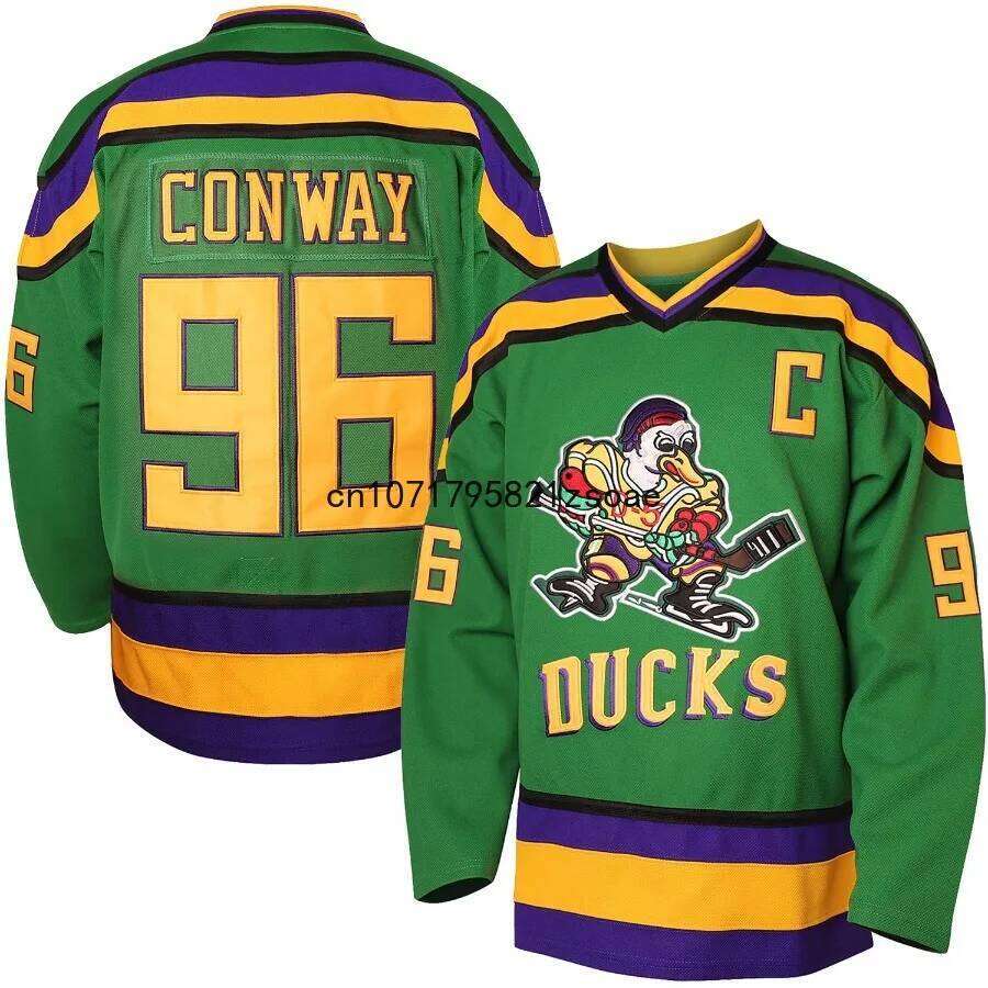 Charlie Conway 96 Mighty Ducks Hockey Jerseys 99 Adam Banks 66 Gordon Bombay Jersey All Stitched Us Size S-XXXL X251222