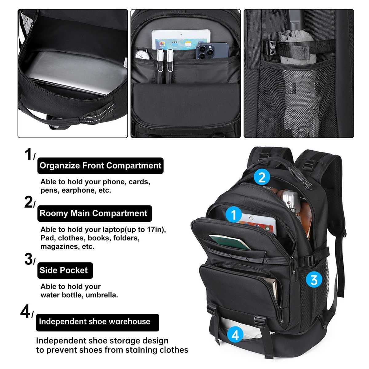 Business Backpack for Men Simple Large Capacity Multifunctional 173inch Laptop Backpack Student Fashion Business Trip Travel Bag SportsM251222