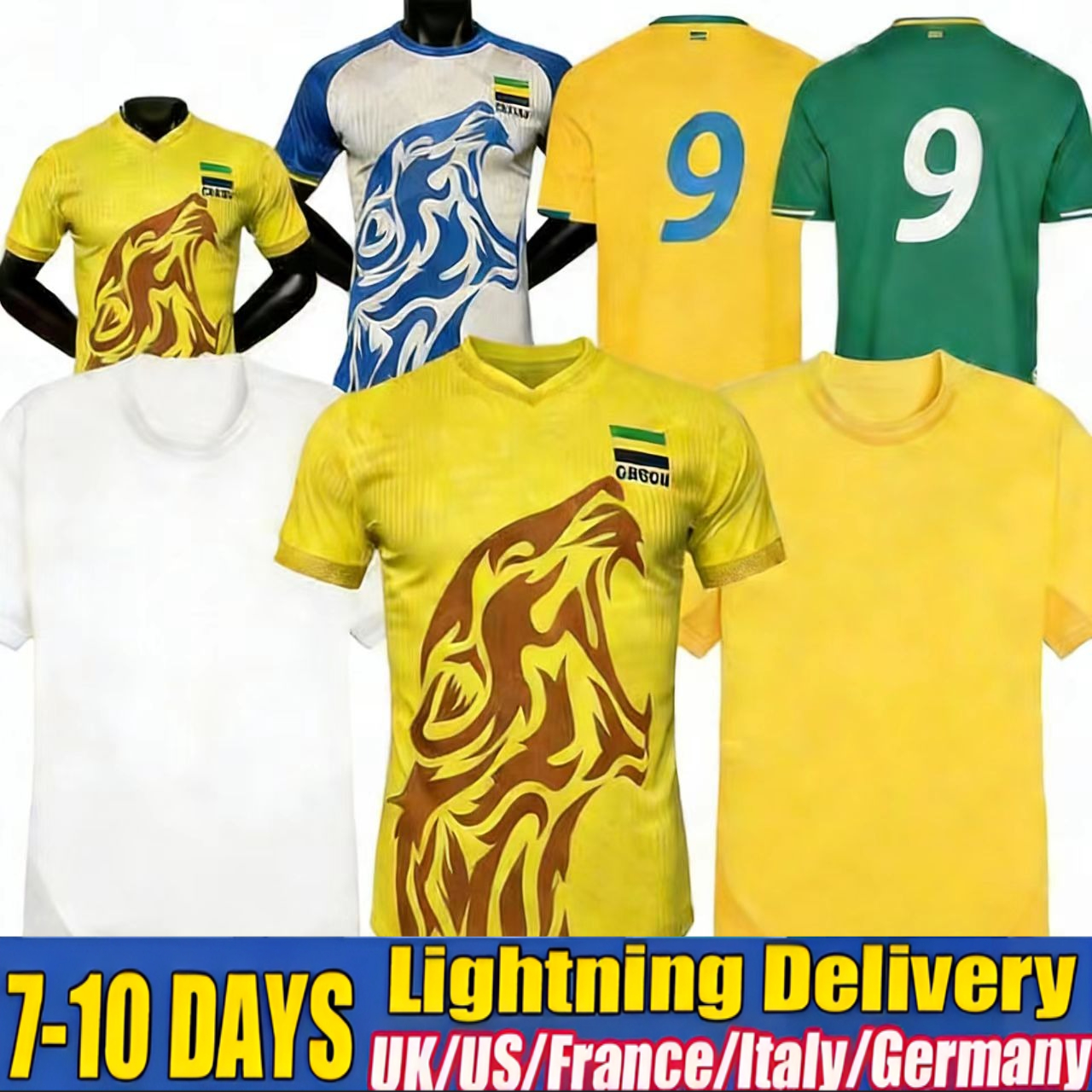 25 26 Gabon Season Jersey 2025 Africa Cup of Nations Men's Adult and Children's Football Jerseys with Custom Printing