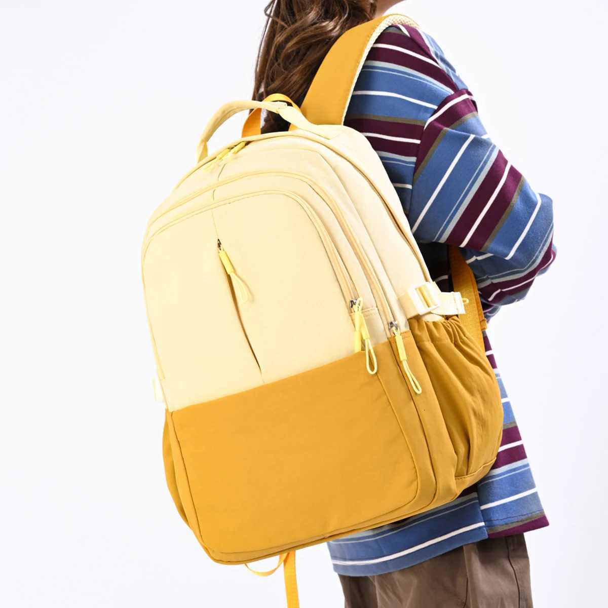 or Women Large Capacity Junior High School Student Schoolbag Burden-Reducing Spine-Protecting Lightweight New Style High School Student Travel Backpac