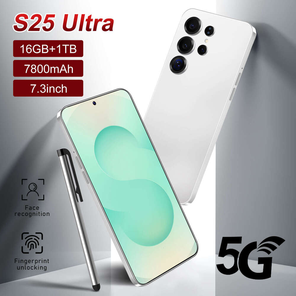 Well known brand hot selling S25 cross-border Android phone 7.3-inch 16+1T all-in-one full screen foreign trade smartphone