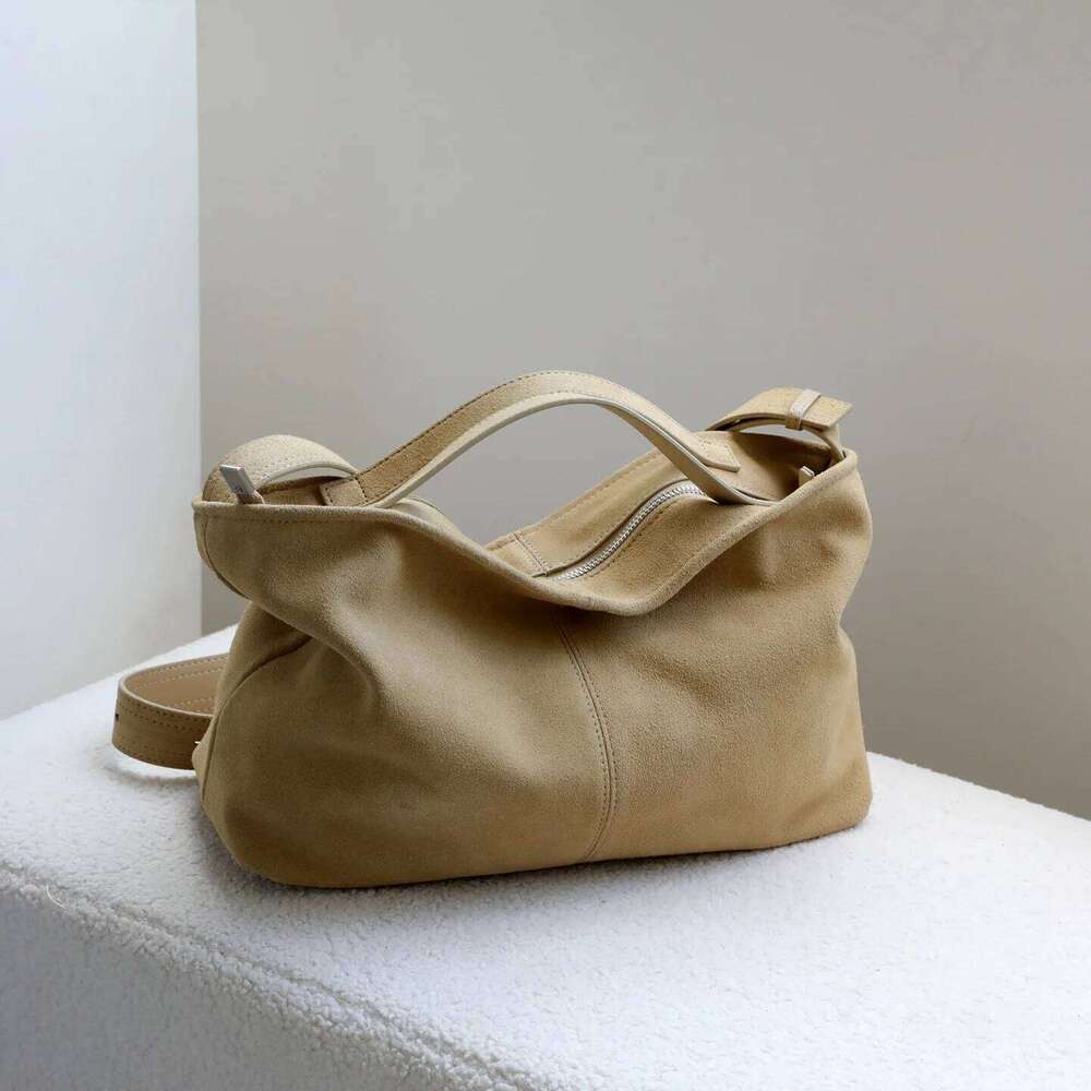 Suede Women's Autumn Winter Tote Bag New Niche Design Large Capacity Frosted Cowhide Handbag Vintage One-Shoulder Crossbody Bag St251219