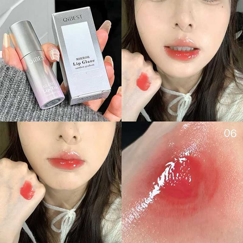 QIBEST Watery Mirror Lip Gloss Long-lasting Moisturizing Easy Wearing Water Glass Lip Glaze Hydrating Sexy Red Lip Tint MakeupT251222