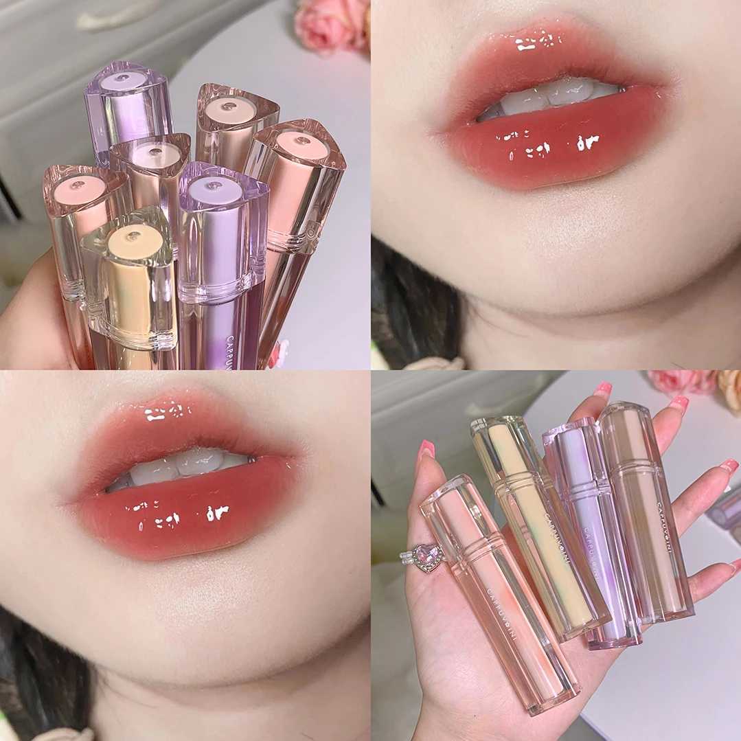 Iced Tea Mirror Lip Glaze Watery Lip Gloss Waterproof Lasting Transparent Jelly Liquid Lipstick Womon Beauty Makeup Lip CosmeticT251222
