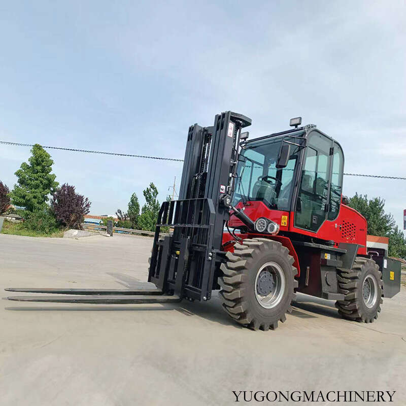 Industrial Rough Terrain Forklift 5000Kg Capacity For Logistics And Warehouse Applications