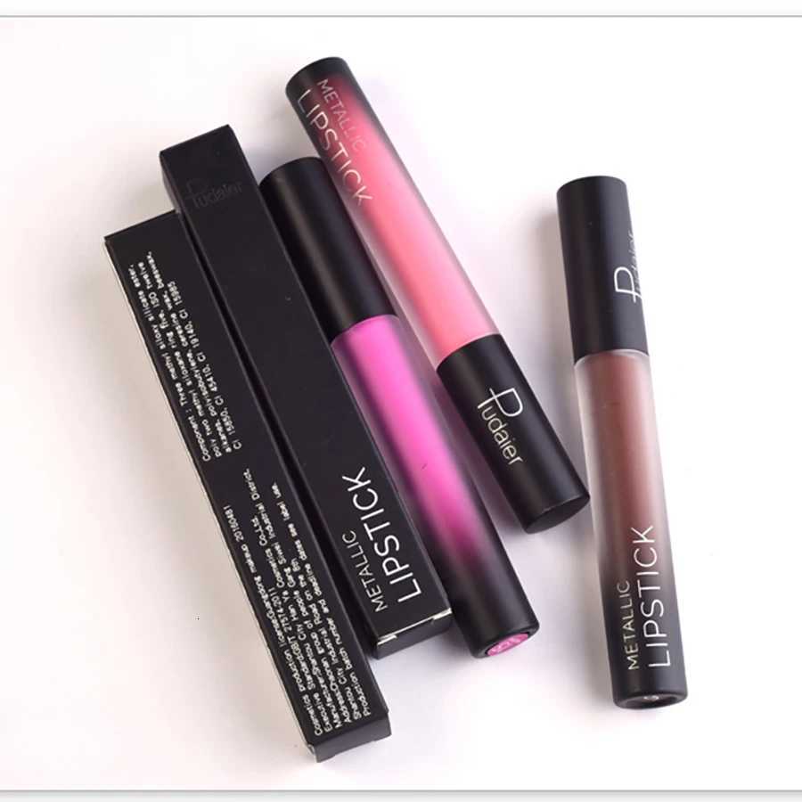 Pudaier Waterproof Nude Tint Liquid Lipstick Smooth Cosmetics Matte Lip Gloss Makeup Colorful Lipgloss Cream Make up GlossesT251222
