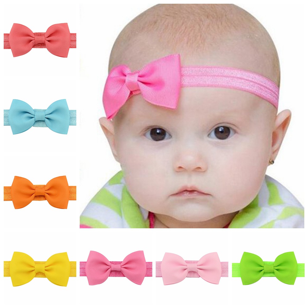 Newborn Baby Bowknot Headband for Infant Toddler Kids New Headwear Elastic Hair Bands C2012